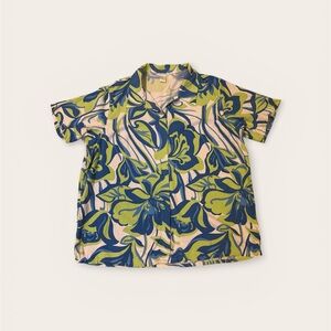 Vintage 100% Silk Cynthia Taylor Button Down Top